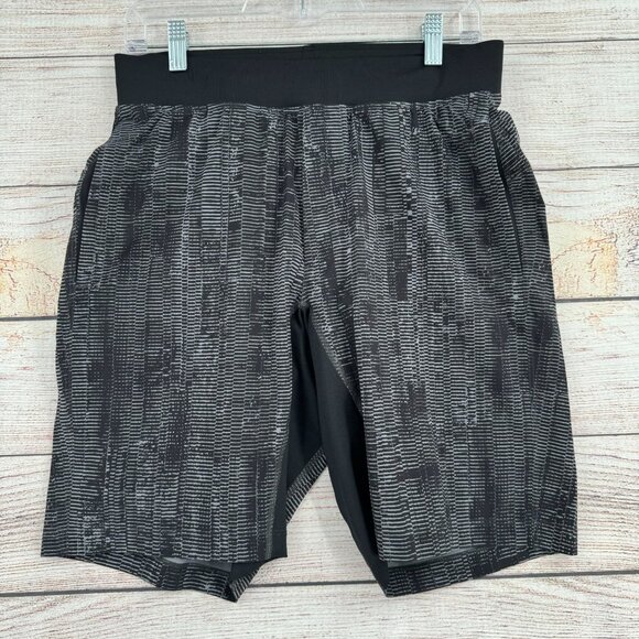 Lululemon T.H.E. 10" Lined Short Men's Size M Matchstick Black/Gray - Picture 1 of 10